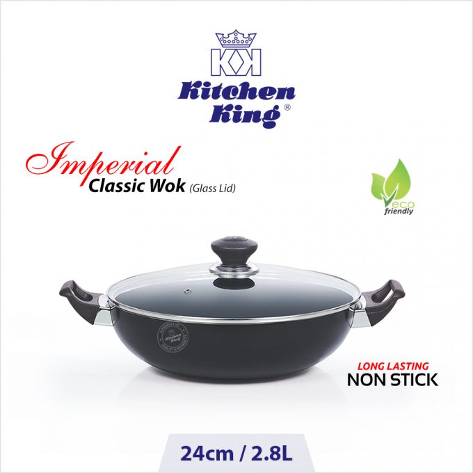 best nonstick cookware imperial classic wok glass lid 24cm