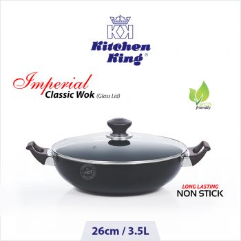 best nonstick cookware imperial classic wok glass lid 26cm