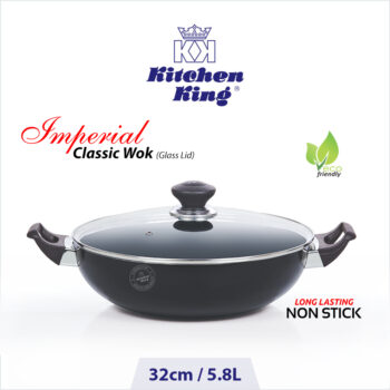 best nonstick cookware imperial classic wok glass lid 32cm