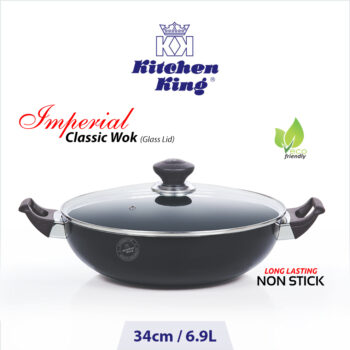 best nonstick cookware imperial classic wok glass lid 34cm