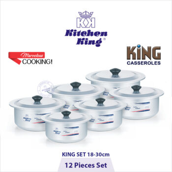 Quality kitchenware. best cooking utensil by best cookware brand. KING CASSEROLE SET (12Pcs)18--30cm