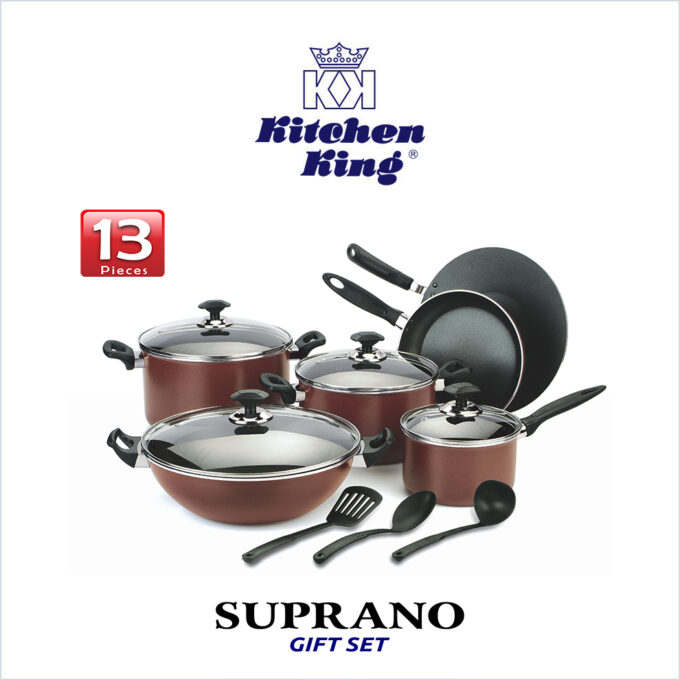best nonstick affordable gift set in pakistan by best cookware brand in pakistan suprano Set 13 - Pieces