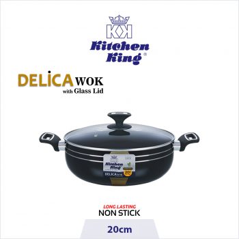 Best quality non stick cookware brand in Pakistan. Delica Wok/Karahi, kitchen king cookware