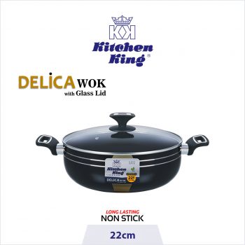 Best quality non stick cookware brand in Pakistan. Delica Wok/Karahi, kitchen king cookware