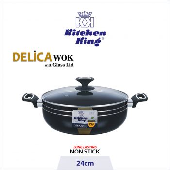 Best quality non stick cookware brand in Pakistan. Delica Wok/Karahi, kitchen king cookware
