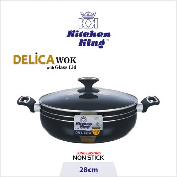 Best quality non stick cookware brand in Pakistan. Delica Wok/Karahi, kitchen king cookware