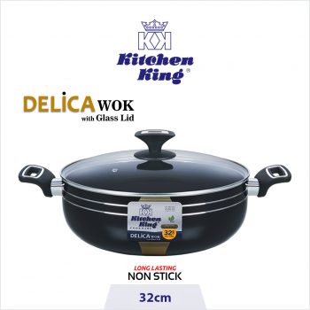 Best quality non stick cookware brand in Pakistan. Delica Wok/Karahi, kitchen king cookware