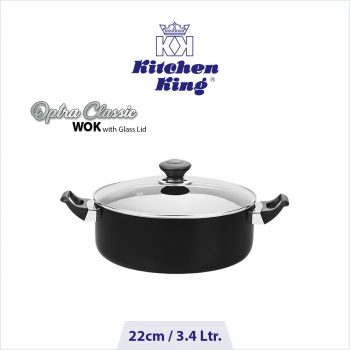 Optra Classic Wok (Glass Lid) - 22cm