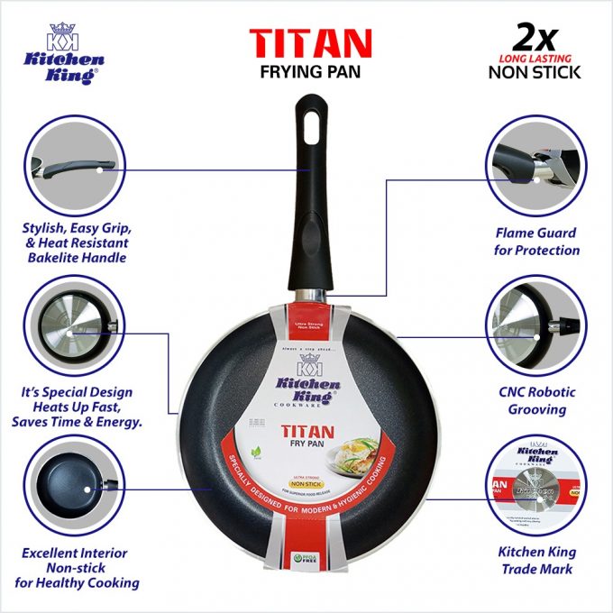 Best quality nonstick Fry Pan in Pakistan, kitchen king cookware